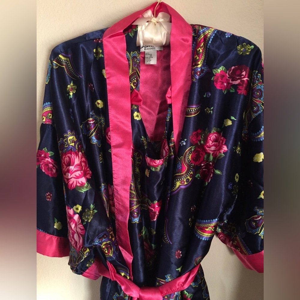 Sleepwear with robe 2 Piece Silk